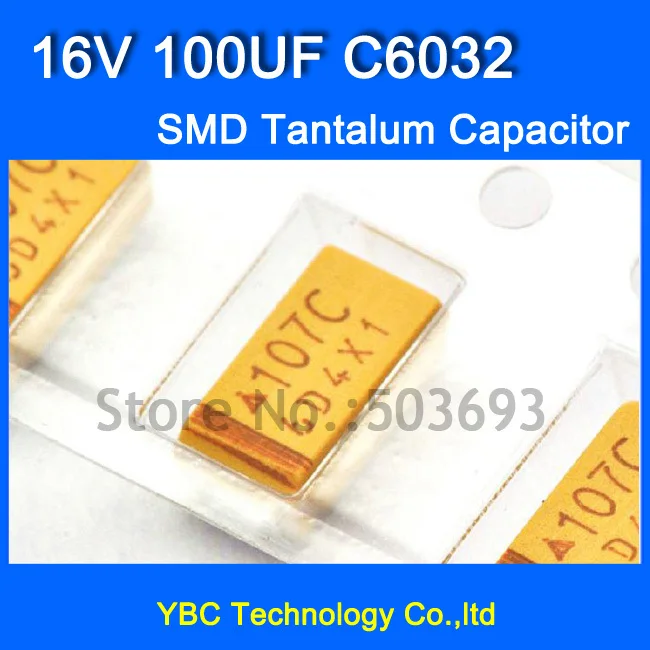 Бесплатная доставка 100 шт./лот 6032 SMD Танталовый конденсатор 16 в мкФ C6032 допуск 10% |