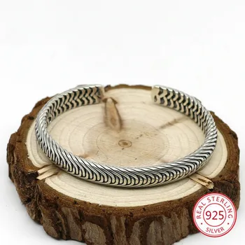 925 sterling silver bracelet ethnic style retro fashion personality jewelry hand-woven simple style gift 2019 hot sale Bangles
925 sterling silver bracelet ethnic style retro fashion personality jewelry hand-woven simple style gift 2019 hot sale Bangles