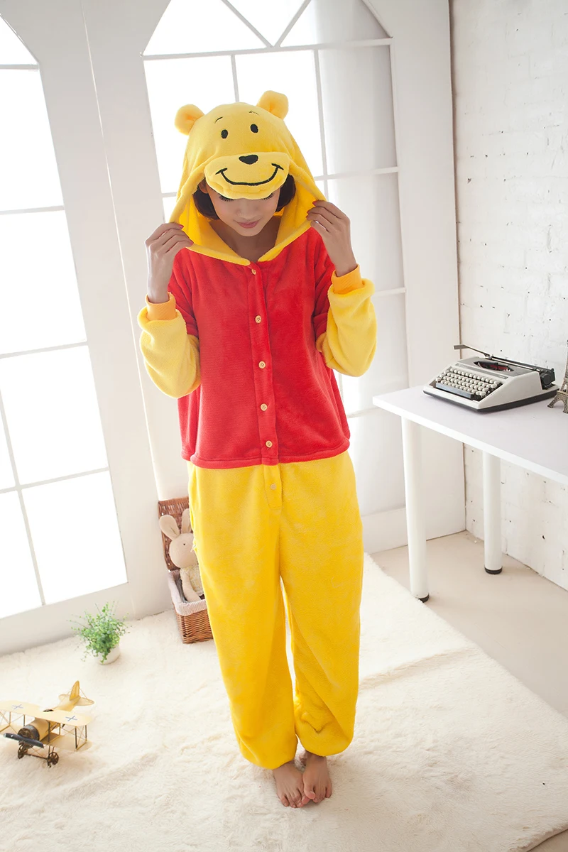 Winnie Bear Animal Flannel Pajamas Adult Onesies Cosplay Costumes Women Men Sleepwear Party Clothing New Year Xmas Gift S-XL
Winnie Bear Animal Flannel Pajamas Adult Onesies Cosplay Costumes Women Men Sleepwear Party Clothing New Year Xmas Gift S-XL