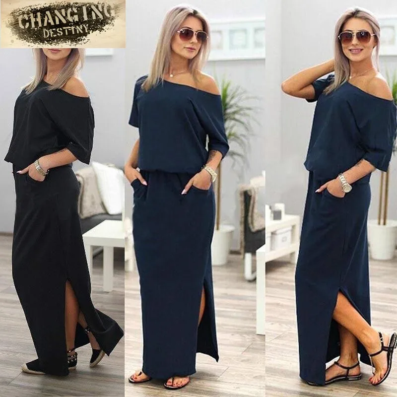 The New Miss Xia Ji Breathable Side Slit Pockets Loose Ground Loose and Comfortable Dress Fashion Dress Long Section
The New Miss Xia Ji Breathable Side Slit Pockets Loose Ground Loose and Comfortable Dress Fashion Dress Long Section