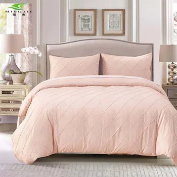 New Arrival 3 Pieces Pink Pleated Grid Plaid Polyester Cotton Bedding Set Duvet Cover+Pillowcase set USA Queen King bedding set
New Arrival 3 Pieces Pink Pleated Grid Plaid Polyester Cotton Bedding Set Duvet Cover+Pillowcase set USA Queen King bedding set