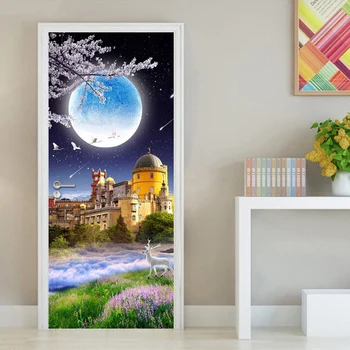 3D Castle Moon Door Sticker Wall Decals Living Room Bedroom PVC Self-adhesive Wallpaper Home Decoration Waterproof Photo Mural
3D Castle Moon Door Sticker Wall Decals Living Room Bedroom PVC Self-adhesive Wallpaper Home Decoration Waterproof Photo Mural
