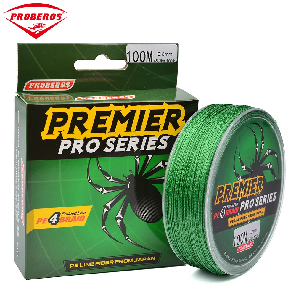 Proberos fishing line 4 trands 100m 6LB-100LB PE braided lines yellow green red gray blue fishing tackle pesca lure
Proberos fishing line 4 trands 100m 6LB-100LB PE braided lines yellow green red gray blue fishing tackle pesca lure