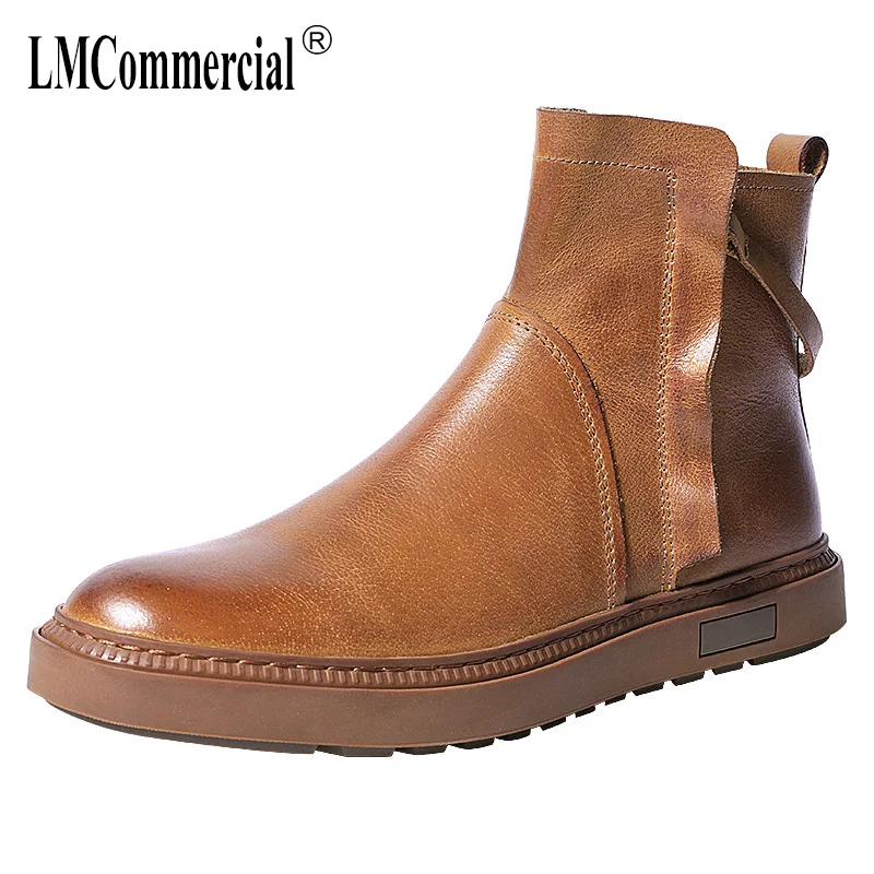 Martin boots men's cowhide short boots men Genuine Leather Chelsea boots mens high-top shoes autumn winter retro British chelsea 
Martin boots men's cowhide short boots men Genuine Leather Chelsea boots mens high-top shoes autumn winter retro British chelsea