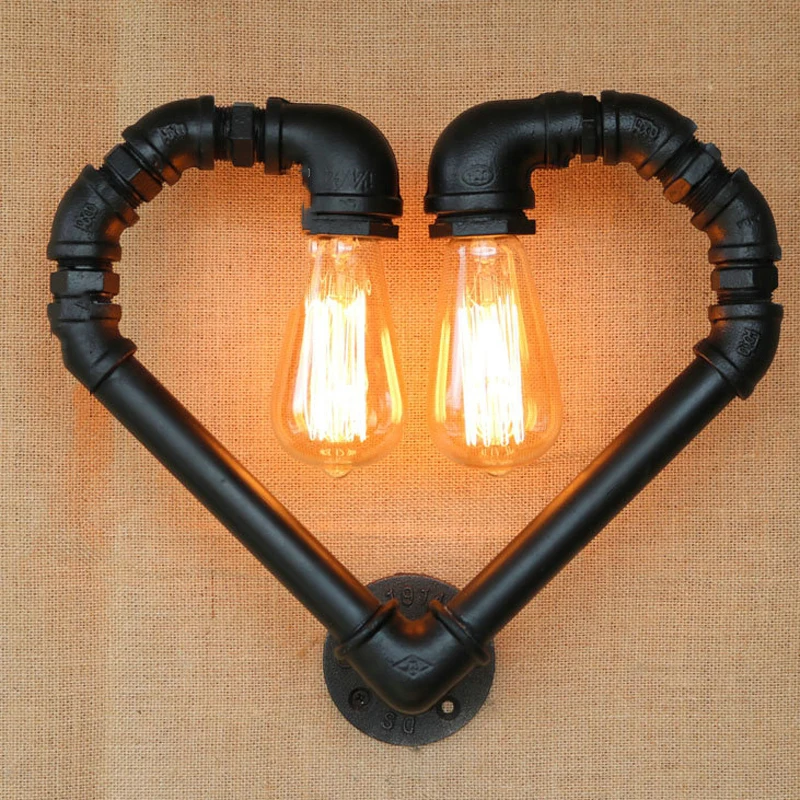 retro loft lamp vintage heart sconces water pipe light industry wind bar cafe restaurant aisle hallway pub culb wall sconces bra
retro loft lamp vintage heart sconces water pipe light industry wind bar cafe restaurant aisle hallway pub culb wall sconces bra