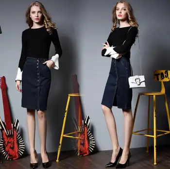 DTYNZ Womens High Waist S/6Xl Package Hip Denim Skirts Summer Spring Female Jeans Skirt Saias Buttons Sexy Long Skrits S69
DTYNZ Womens High Waist S/6Xl Package Hip Denim Skirts Summer Spring Female Jeans Skirt Saias Buttons Sexy Long Skrits S69