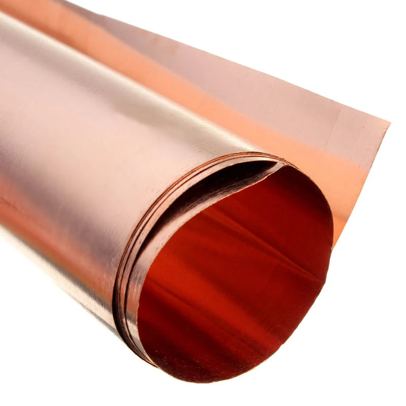 DWZ 1pc 99.9% Pure Copper Cu Sheet Thin Metal Foil Roll 0.1mm*100mm*100mm