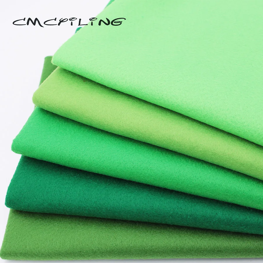 CMCYILING 5 Pcs/Lot,45*55cm Patchwork Soft Felt Fabric For Needlework DIY Sewing Dolls Crafts 1.2 MM Thickness Polyester Cloth
CMCYILING 5 Pcs/Lot,45*55cm Patchwork Soft Felt Fabric For Needlework DIY Sewing Dolls Crafts 1.2 MM Thickness Polyester Cloth