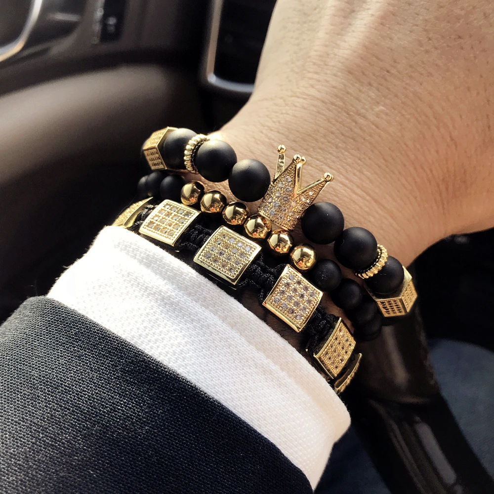 Mcllroy Charm bracelet men/gold/luxury natural stone beads bracelets bangles crown CZ zirconia bracelets for women dropshipping
Mcllroy Charm bracelet men/gold/luxury natural stone beads bracelets bangles crown CZ zirconia bracelets for women dropshipping