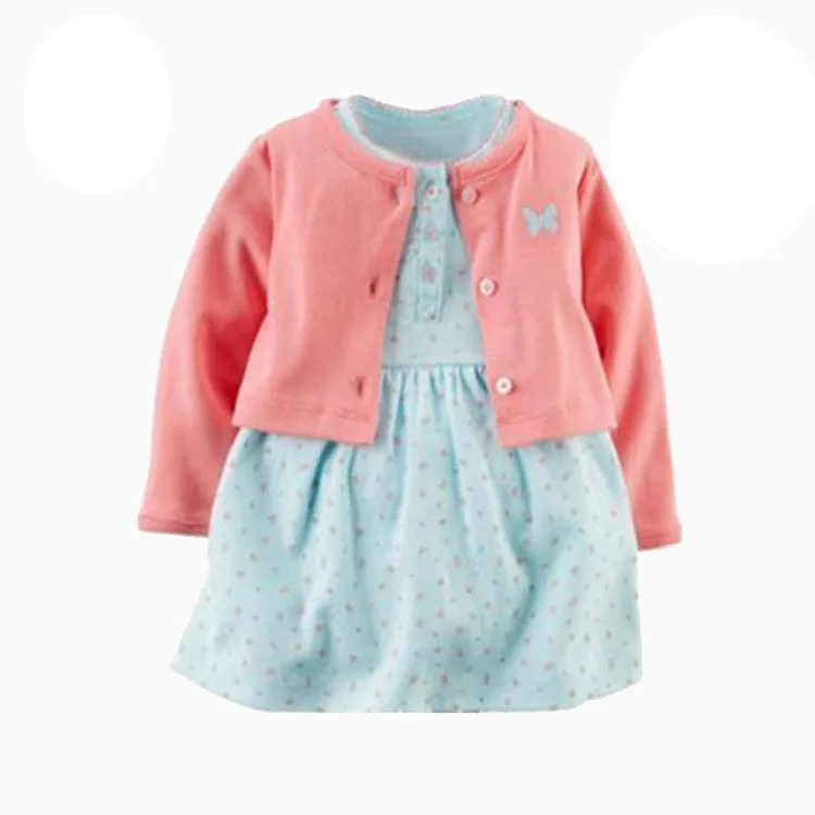 BGYCHID 2018 Baby Girl Dress Toddlers Spring Autumn 2pcs Coat+Dress for Toddlers Baby Girls Clothing 112
