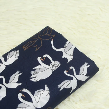 1 meter thin cotton fabric with cartoon swan prints, handmade DIY garment pure cotton lining cloth CR-A31 
1 meter thin cotton fabric with cartoon swan prints, handmade DIY garment pure cotton lining cloth CR-A31