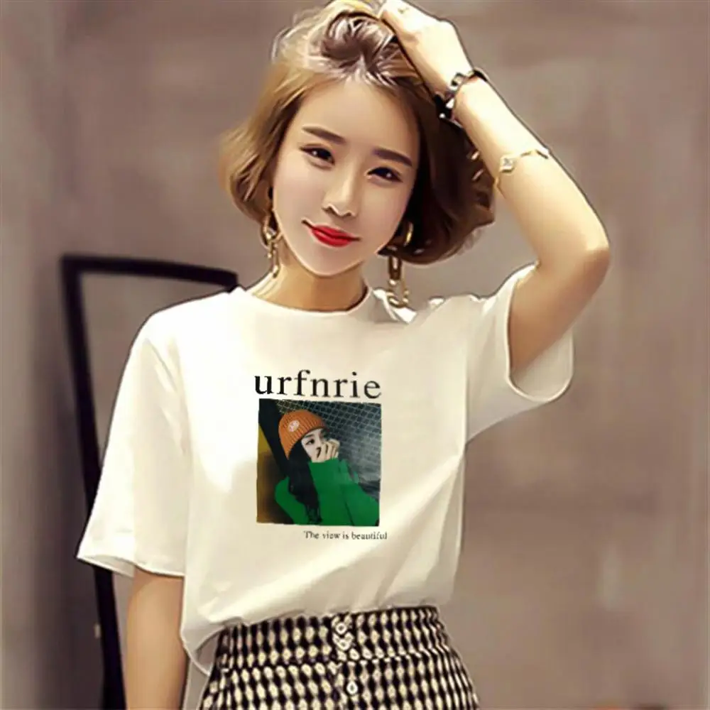 2019 new summer casual commuter round neck white short-sleeved women's T-shirt personality pattern simple loose shirt
2019 new summer casual commuter round neck white short-sleeved women's T-shirt personality pattern simple loose shirt