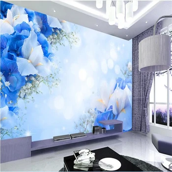 beibehang Custom wall stickers mural European blue fantasy fashion flowers TV wall cartoon background wallpaper papel de parede
beibehang Custom wall stickers mural European blue fantasy fashion flowers TV wall cartoon background wallpaper papel de parede