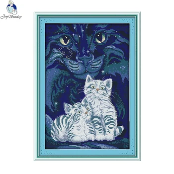 Joy Sunday Two Little White Tigers Pattern DIY Handmade DMC 14ct and 11ct Cross Stitch kit and Precise Printed Embroidery
Joy Sunday Two Little White Tigers Pattern DIY Handmade DMC 14ct and 11ct Cross Stitch kit and Precise Printed Embroidery