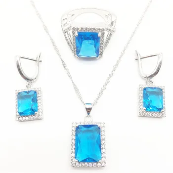 Square Natural Zircon White Australian Crystal 925 Silver Jewelry Sets For Women Wedding Earrings/Pendant/Necklace/Ring
Square Natural Zircon White Australian Crystal 925 Silver Jewelry Sets For Women Wedding Earrings/Pendant/Necklace/Ring