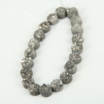 Natural Silvery Titanium Druzy Flat Round Beads Making Necklace Jewelry,Raw Geode Drusy Stones Coin Cabochons Necklace 10mm
Natural Silvery Titanium Druzy Flat Round Beads Making Necklace Jewelry,Raw Geode Drusy Stones Coin Cabochons Necklace 10mm