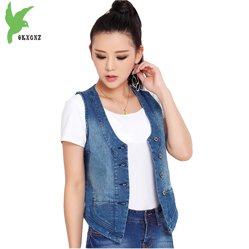 Plus size 5XL vests for women 2018 Spring and summer denim Waistcoat Short jacket ladies vest Outerwear cotton tops OKXGNZ 1755
Plus size 5XL vests for women 2018 Spring and summer denim Waistcoat Short jacket ladies vest Outerwear cotton tops OKXGNZ 1755