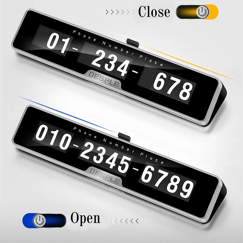Car Phone Number Plate Temporary Parking card with Switch 3D Hidden Mobile Cell Phone Number Card Car Sticker Car Styling
Car Phone Number Plate Temporary Parking card with Switch 3D Hidden Mobile Cell Phone Number Card Car Sticker Car Styling