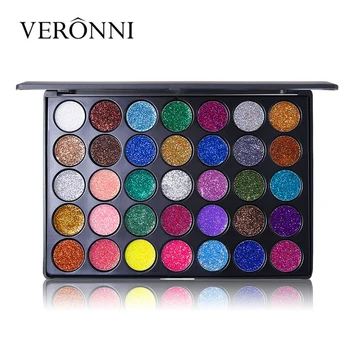 VERONNI Brand 35 Color Glitter Eyeshadow Palette Waterproof Makeup Kit Metallic Diamond Shine Shimmer Eye Shadow Powder Cosmetic
VERONNI Brand 35 Color Glitter Eyeshadow Palette Waterproof Makeup Kit Metallic Diamond Shine Shimmer Eye Shadow Powder Cosmetic