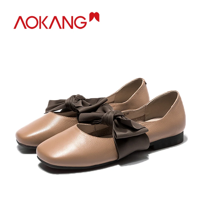 AOKANG women's flats Sweet Dress Shoes genuine leather slip-on bowtie fashion ladies Retro Flats Boat Shoes shoes Woman shoes
AOKANG women's flats Sweet Dress Shoes genuine leather slip-on bowtie fashion ladies Retro Flats Boat Shoes shoes Woman shoes