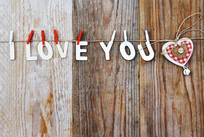Цифровой Фотофон 200x300 см Деревянный фон для фотосъемки "I LOVE YOU" свадебные фото