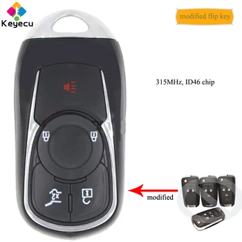 KEYECU Modified Flip Keyless Go Smart Remote Control Car Key With 315MHz & ID46 Chip & 5 Button - FOB for Chevrolet/ Buick/ Opel
KEYECU Modified Flip Keyless Go Smart Remote Control Car Key With 315MHz & ID46 Chip & 5 Button - FOB for Chevrolet/ Buick/ Opel