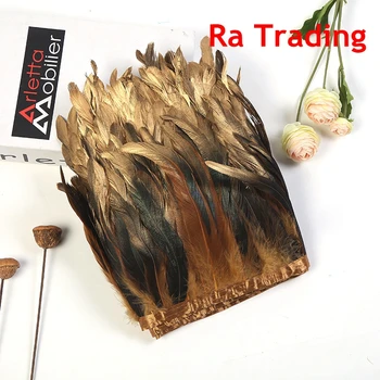 10Yard Brown color coque feather trimming on satin ribbon 20-25cm width Gold paint in one side tipped chicken feather trims
10Yard Brown color coque feather trimming on satin ribbon 20-25cm width Gold paint in one side tipped chicken feather trims