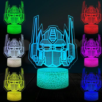 Cartoon Car 3D Lamp Robot Transformers Optimus Prime Lighting Home Decor Night Light USB LED Table Boy Holiday Christmas Gift RC
Cartoon Car 3D Lamp Robot Transformers Optimus Prime Lighting Home Decor Night Light USB LED Table Boy Holiday Christmas Gift RC