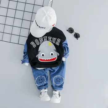 Fashion Baby Boy Clothes Set Spring Clothing Cartoon Shark T shirt + Jeans For Toddler Outfit 1 2 3 4 Years Infant Girls Suit
Fashion Baby Boy Clothes Set Spring Clothing Cartoon Shark T shirt + Jeans For Toddler Outfit 1 2 3 4 Years Infant Girls Suit