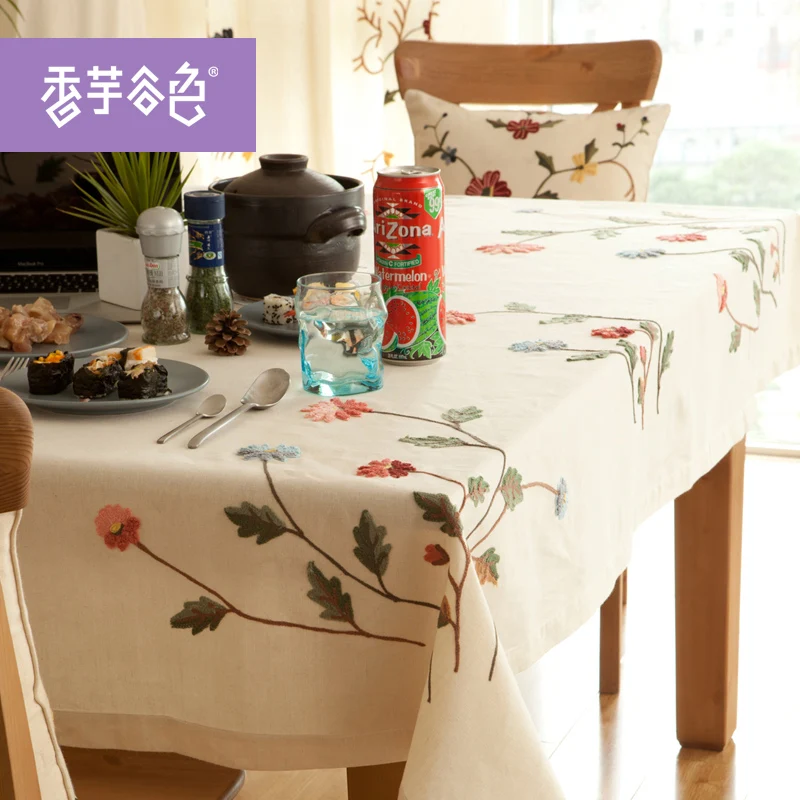 Chinese Handmade Embroidered High Quality Flowers Cotton Linen Brand Table Cover Tablecloth
Chinese Handmade Embroidered High Quality Flowers Cotton Linen Brand Table Cover Tablecloth