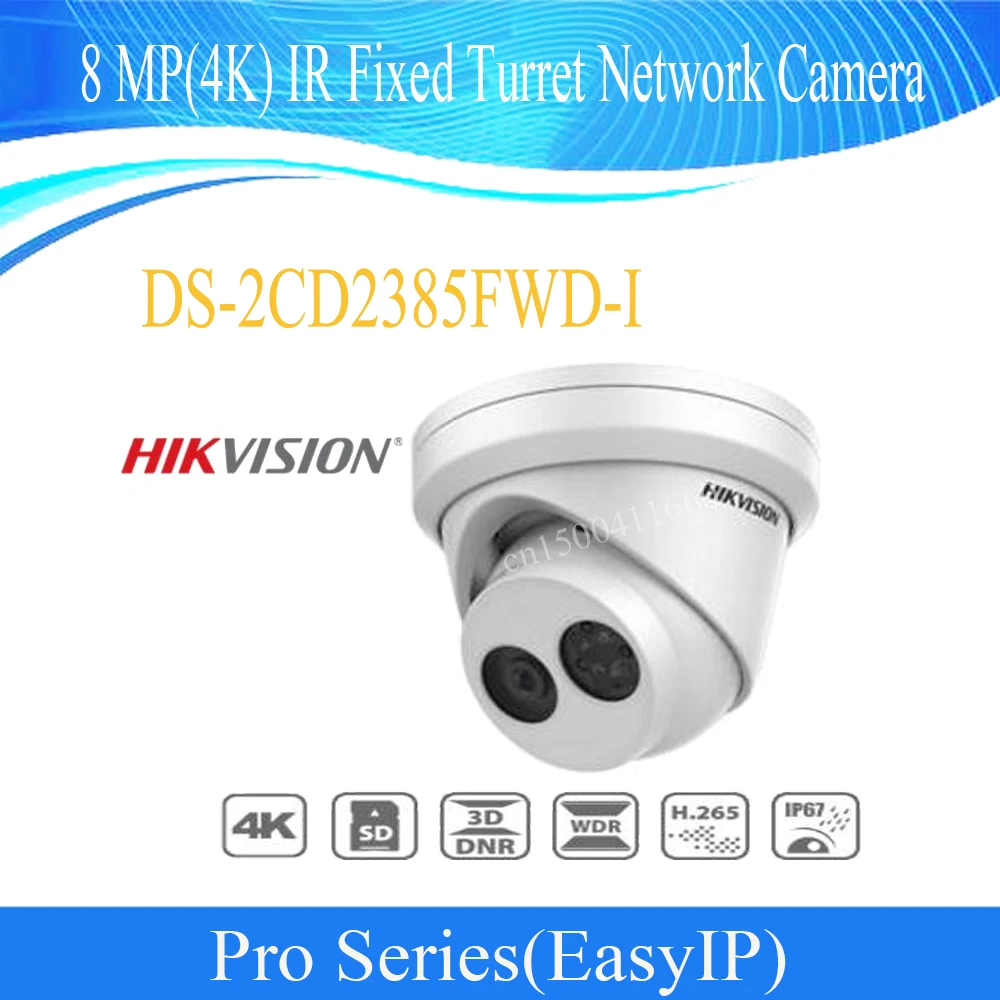 HIKVISION Free Shipping 4k IP Camera cctv camera 8 MP(4K) IR Fixed Turret Network Camera IP67 DS-2CD2385FWD-I
HIKVISION Free Shipping 4k IP Camera cctv camera 8 MP(4K) IR Fixed Turret Network Camera IP67 DS-2CD2385FWD-I