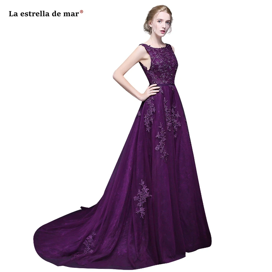 purple bridesmaid dresses 2020 new lace beaded halter back A Lina trailing wedding guest dress cheap vestido madrinha
purple bridesmaid dresses 2020 new lace beaded halter back A Lina trailing wedding guest dress cheap vestido madrinha