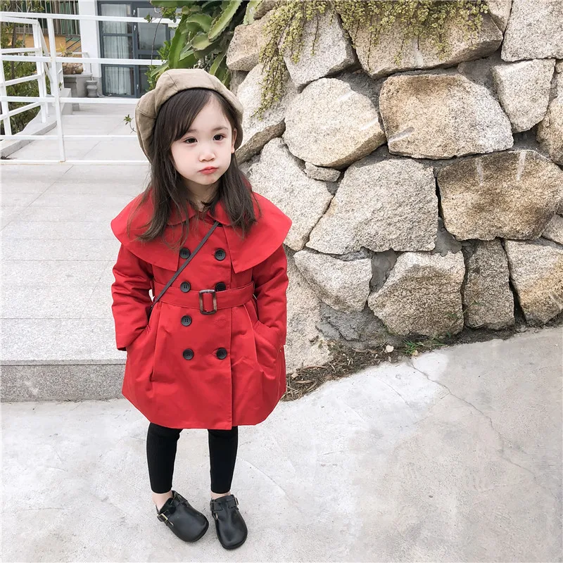 DFXD 2019 Trench Coats Kids Spring Outwear Toddler Girl Clothing Red Long Double-breasted Fashion Trench With Belt For 2-8Yrs
DFXD 2019 Trench Coats Kids Spring Outwear Toddler Girl Clothing Red Long Double-breasted Fashion Trench With Belt For 2-8Yrs