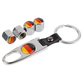 10Set/Lot Wholesale German Flag Logo Metal Car Tyre Tire Valve Stem Cap Air Dust Covers+Tool Wrench Keychain
10Set/Lot Wholesale German Flag Logo Metal Car Tyre Tire Valve Stem Cap Air Dust Covers+Tool Wrench Keychain