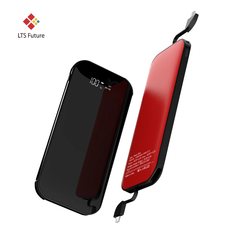 Portable 10000mAh Power Bank with qi Wireless Charger, Wireless Charging Power Bank With 2 Cables Inside for all Mobile Phones
Portable 10000mAh Power Bank with qi Wireless Charger, Wireless Charging Power Bank With 2 Cables Inside for all Mobile Phones