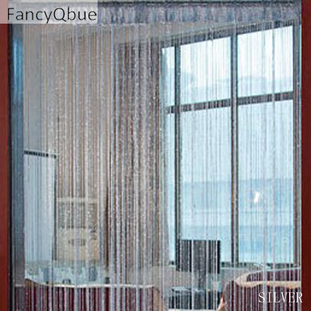 FancyQbue 1 pc Decorative Line Curtains String Curtains Silver Thread Window Room Partition Curtain
FancyQbue 1 pc Decorative Line Curtains String Curtains Silver Thread Window Room Partition Curtain