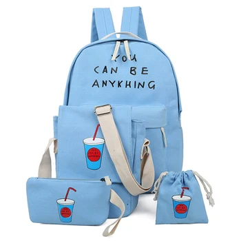 High Quality School Bags 4 pcs/set Women Printing Canvas Backpacks Shoulder Bags Fashion Travel School Backpack bag Mochila
High Quality School Bags 4 pcs/set Women Printing Canvas Backpacks Shoulder Bags Fashion Travel School Backpack bag Mochila