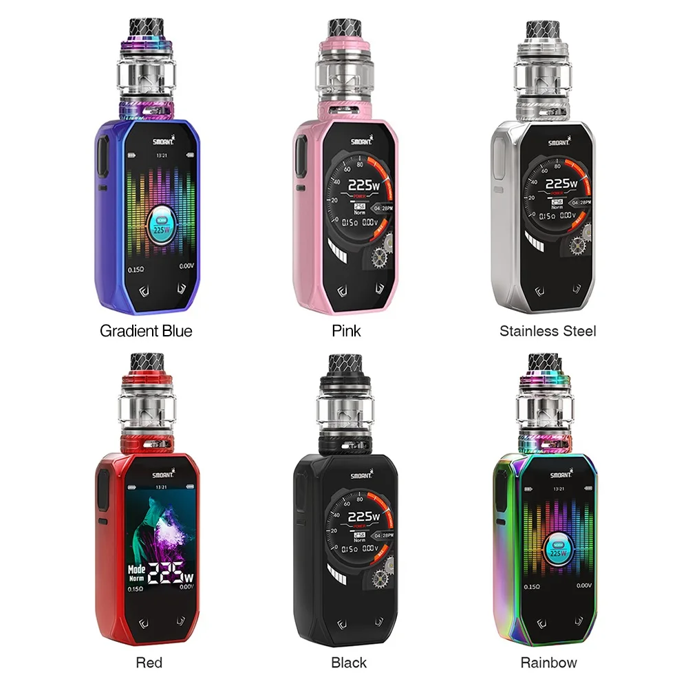 Smoant Naboo 225W TC Kit with 4ml/2ml Naboo Atomizer & Updated Ant225 Chipset & 2+1 UI Options Newest Music Mode E-cigarette
Smoant Naboo 225W TC Kit with 4ml/2ml Naboo Atomizer & Updated Ant225 Chipset & 2+1 UI Options Newest Music Mode E-cigarette