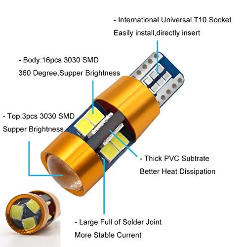 2 шт. DC12 V T10 Canbus 19 SMD 3030 sem erros Nao polaridade Spot 168 W7W 194 автомобильный Лицензиат
2 шт. DC12 V T10 Canbus 19 SMD 3030 sem erros Nao polaridade Spot 168 W7W 194 автомобильный Лицензиат