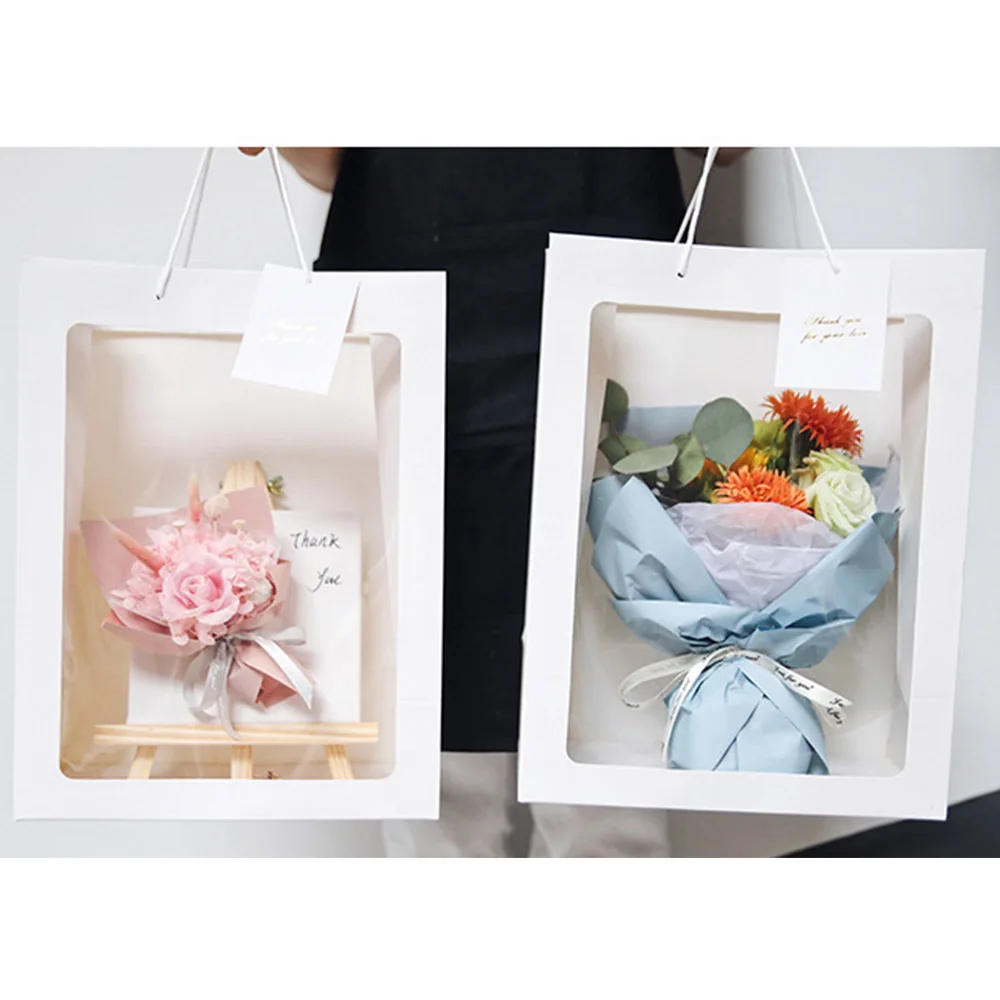 wedding favor portable gift paper box window bag christmas