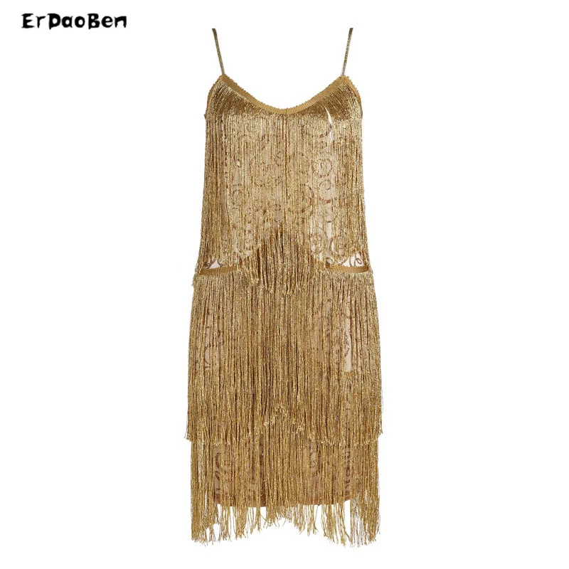 ERDAOBEN Summer Women Bandage dress Sleeveless Bodycon Celebrity Party GOLD tassel dresses H5444
ERDAOBEN Summer Women Bandage dress Sleeveless Bodycon Celebrity Party GOLD tassel dresses H5444