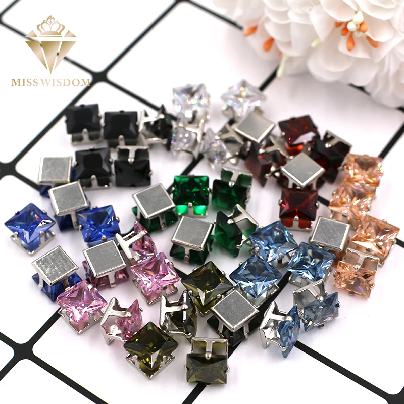 Free shipping 8mm Square shape Zircon artificial gemstone with claw flatback sliver base rhinestones DIY jewelry Accessories
Free shipping 8mm Square shape Zircon artificial gemstone with claw flatback sliver base rhinestones DIY jewelry Accessories