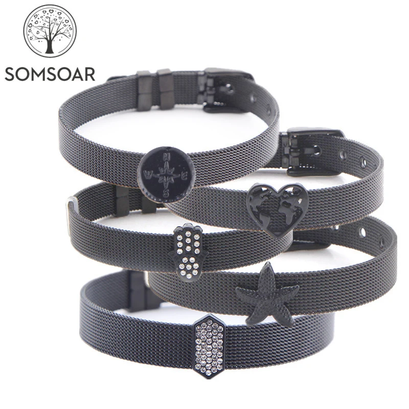 2019 Newest Somsoar Jewelry Black Stainless Steel Mesh Bracelet Bangles with BLACK Slide Charms as Man/Woman Gift cheaper
2019 Newest Somsoar Jewelry Black Stainless Steel Mesh Bracelet Bangles with BLACK Slide Charms as Man/Woman Gift cheaper