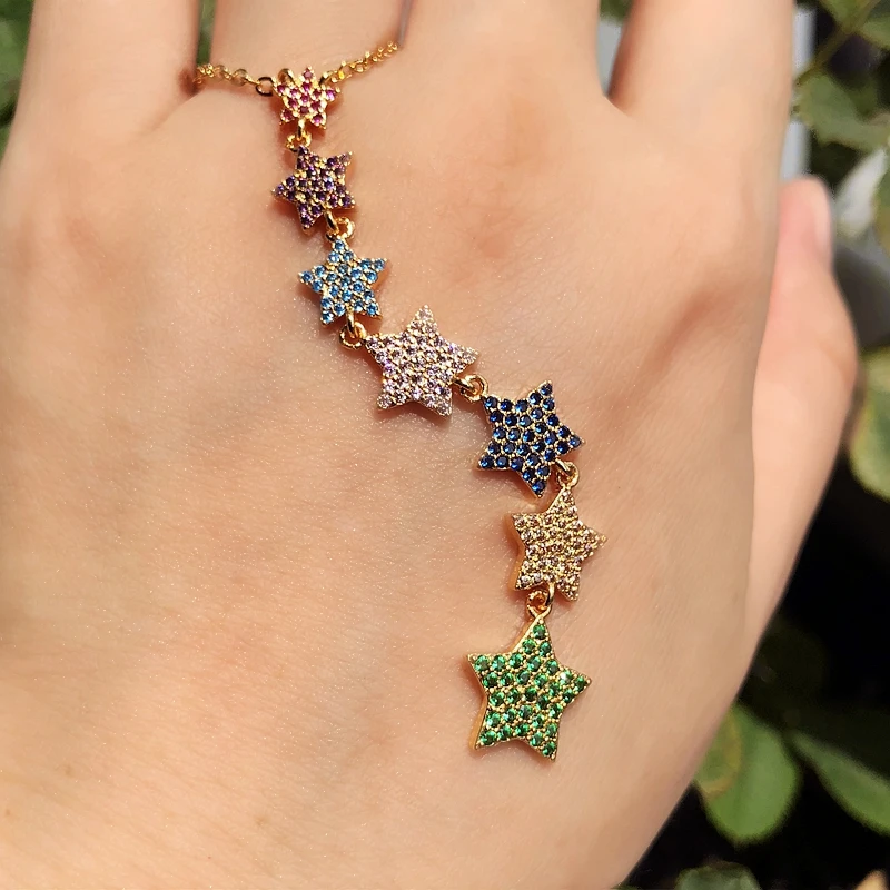 Gold Color Star Shape Long Pendant Necklaces For Women Colorful Cubic Zirconia Gold Color chain Necklace Jewelry accessories new
Gold Color Star Shape Long Pendant Necklaces For Women Colorful Cubic Zirconia Gold Color chain Necklace Jewelry accessories new