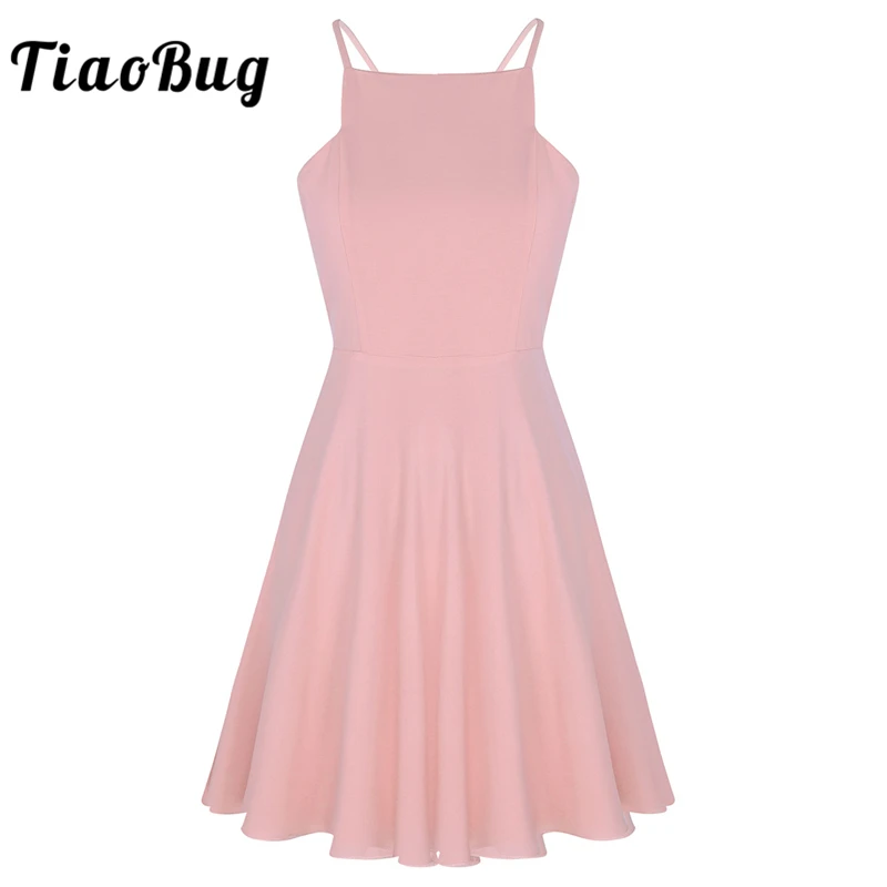 TiaoBug Summer Women Halter Sleeveless Chiffon Cocktail A-line Party Dress Elegant Ladies Chic Vestido Casual Beach Mini Dress
TiaoBug Summer Women Halter Sleeveless Chiffon Cocktail A-line Party Dress Elegant Ladies Chic Vestido Casual Beach Mini Dress