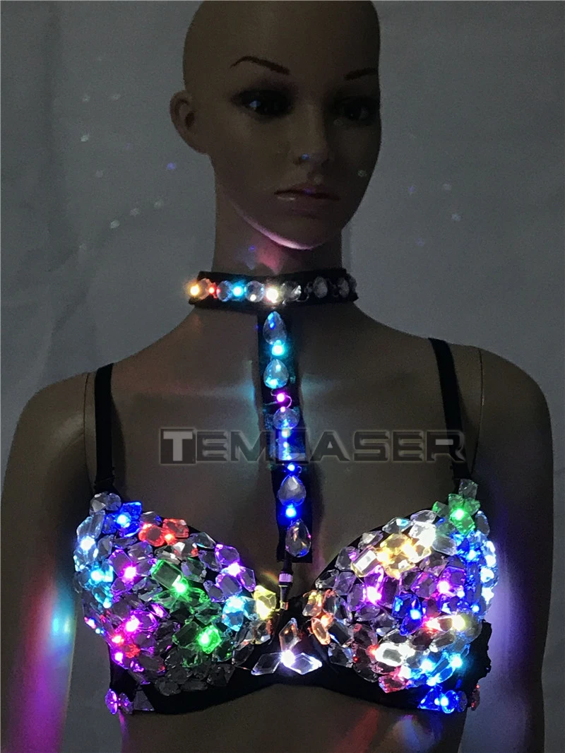 Nightclub Clubwea Ds Costumes Nightclub Bar Clubwear Led Bra Led Costume  Light-up Bra