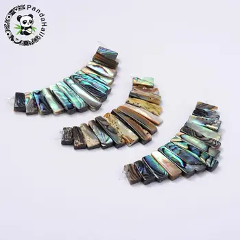 Rectangle Natural Abalone/Paua Shell Graduated Beads Strands, 29x70x3mm, Hole: 1mm; 13pcs/strand
Rectangle Natural Abalone/Paua Shell Graduated Beads Strands, 29x70x3mm, Hole: 1mm; 13pcs/strand