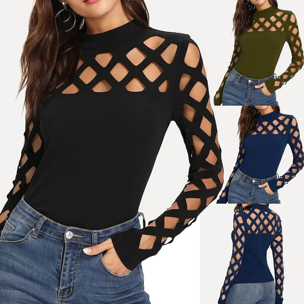 Feitong 2019 Sexy Women's Long Sleeve O-Neck Square Cutout Shoulder Fitted Tee Blouse Tops New arrival
Feitong 2019 Sexy Women's Long Sleeve O-Neck Square Cutout Shoulder Fitted Tee Blouse Tops New arrival