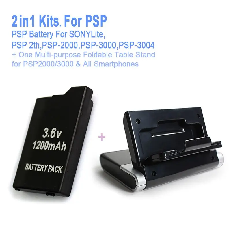 Game accessories for One PSP Battery + One Multi-purpose Console Stand For All SONY PSP-2000,3000
Game accessories for One PSP Battery + One Multi-purpose Console Stand For All SONY PSP-2000,3000