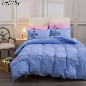 Jeefttby Home Textile Solid Color Button Decoration Style 3/4pcs Bedding Set Pillowcase Bed Linen Duvet Cover Set Queen Size
Jeefttby Home Textile Solid Color Button Decoration Style 3/4pcs Bedding Set Pillowcase Bed Linen Duvet Cover Set Queen Size